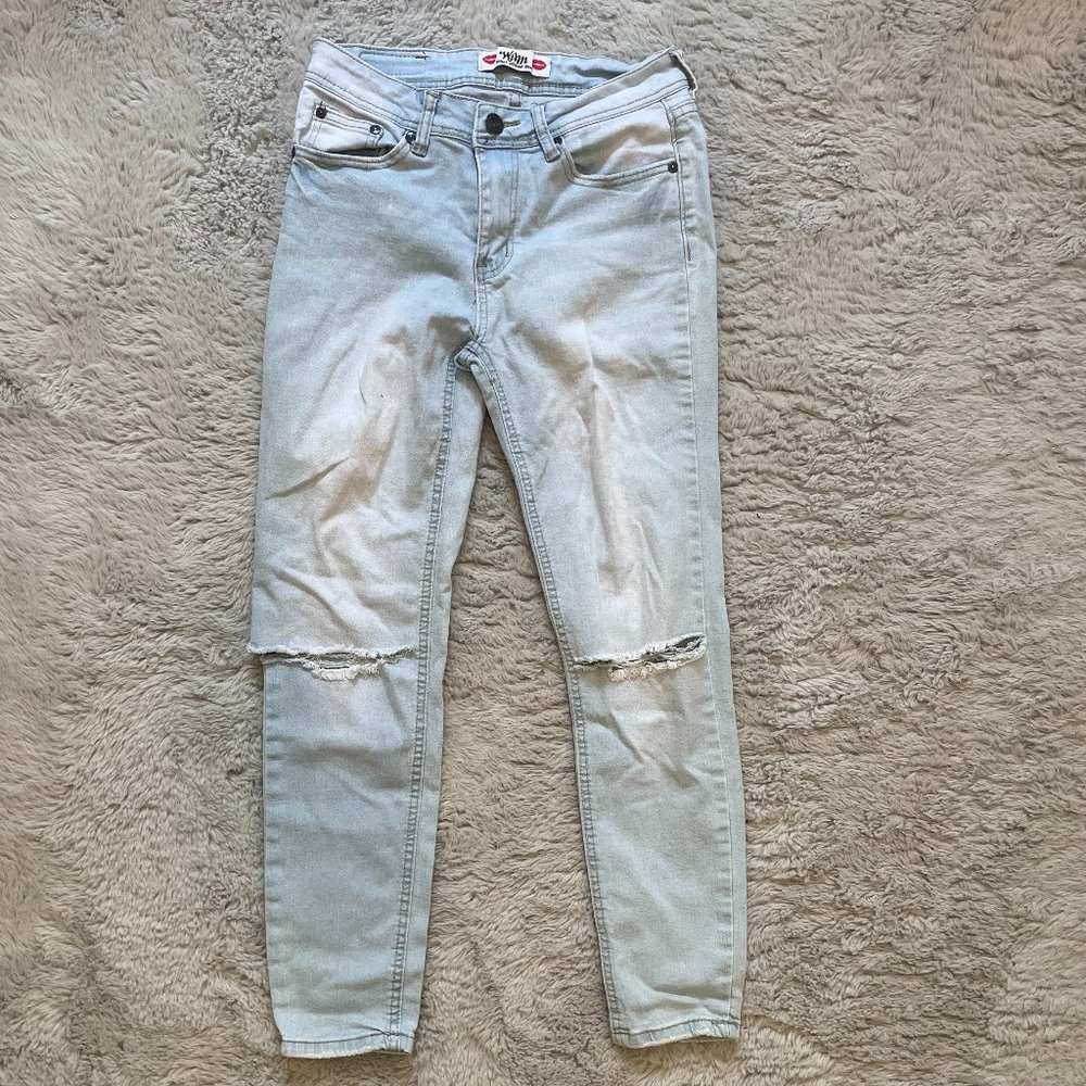 What About Me Women's Distressed Jeans